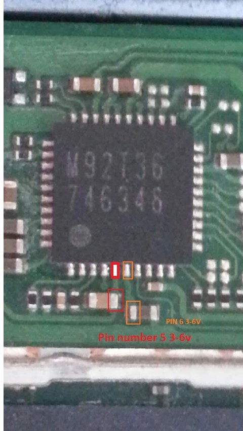 Chip M92T36 y sus pines