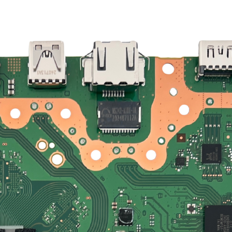 Zona del Realtek RTD2175P en la placa EDM-044